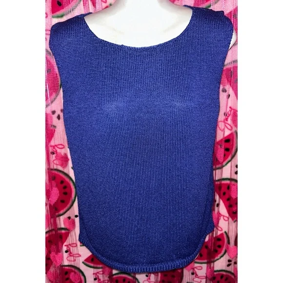 💙 Vintage 90s Chico’s Sweater Vest - Picture 1 of 6